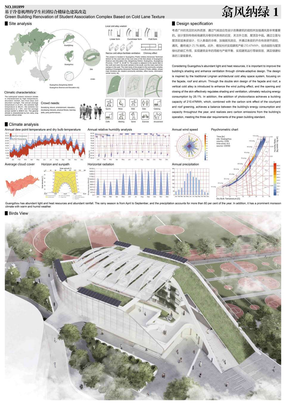翕风纳绿——基于冷巷的学生社团综合楼绿色建筑改造
